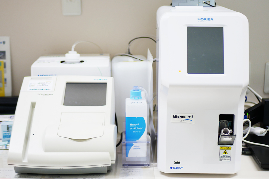 血糖、HbA1c、血球の検査